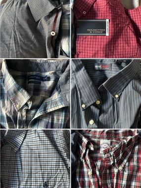 Six 3XL and XLT  Men’s Button-Down Shirts